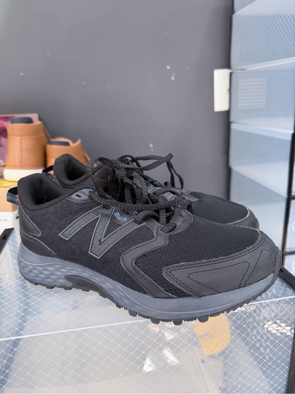 New Balance Black and Gray Trail Sneakers